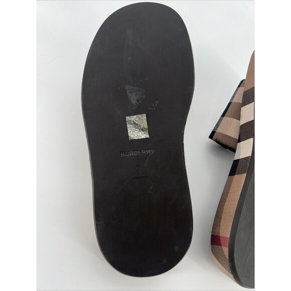 BURBERRY Women’s Size EU 41 US 11 Buckingham Check Plaid slides sandals New - Picture 8 of 14
